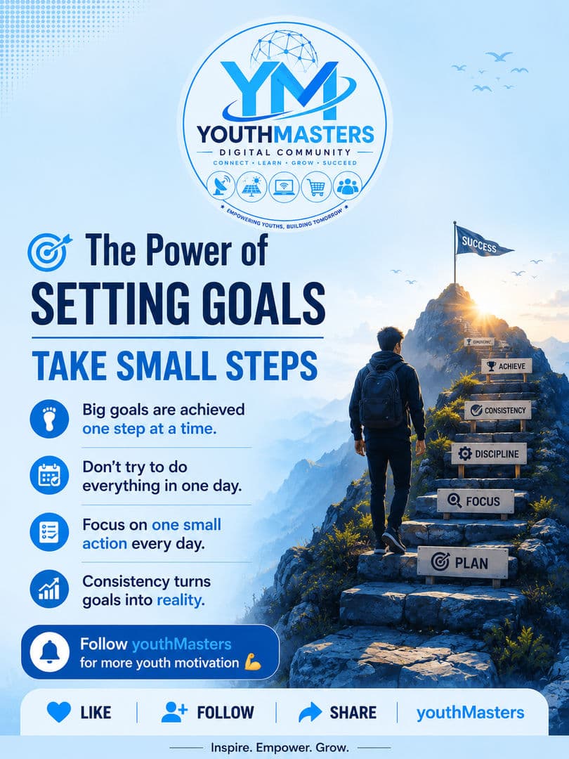 Part 73 | Big goals start with small steps. 🚀 What’s ONE thing you’ll do today to get closer to your dream? Drop it in the comments! 👇
#GoalSetting #SmallStepsBigResults #DailyHabits #ConsistencyIsKey #YouthMotivation #DreamBigActNow #GrowthMindset #InspireEmpowerGrow #TikTokMotivation #MindsetMatters
 #sinnts