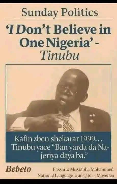 Can we agreed with this as Nigerian as a result of how he is controlled the country?