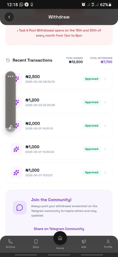 Latest updates, Dm me if your are interested, this is my evidence of withdrawal