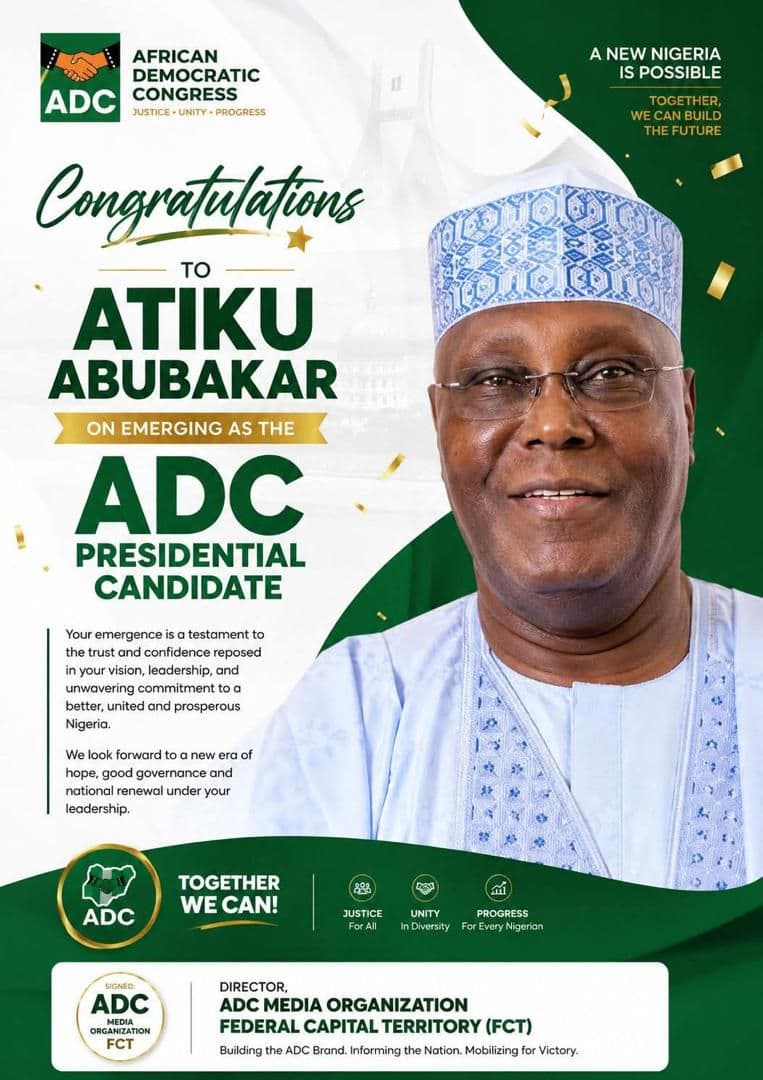 The worst mistake ADC can make is bringing  as their candidate, because he does not have the qualities needed to bring down . Nigerians are looking for fresh leadership, new ideas, and someone who can truly connect with the struggles of ordinary citizens, not the same old political faces.