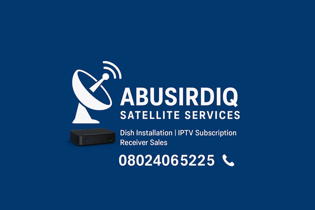 Idan de satellite📡 installation ne to babu kamar aiki a saftace aiki da amana
Muna cikin garin gombe
Kuma muna zuwa aiki a kowani gari a kasarnan
Insha Allahu #